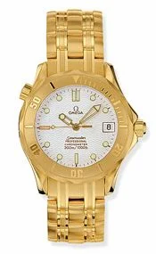 Omega Seamaster Diver 300M Automatic 36.25 Yellow Gold / White / Bracelet 2151.20.00 (21512000)